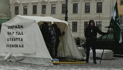 Ruoanjakoa Göteborgin keskustassa